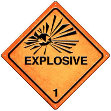 Explosive Novelty Mini Metal Crossing Sign MCX-505