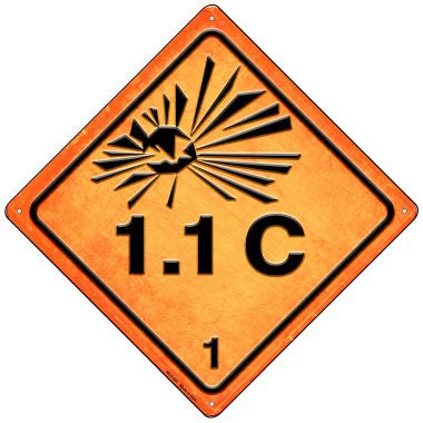 Explosive 1.1C Novelty Mini Metal Crossing Sign MCX-507