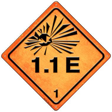 Explosive 1.1E Novelty Mini Metal Crossing Sign MCX-509