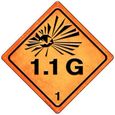 Explosive 1.1G Novelty Mini Metal Crossing Sign MCX-511