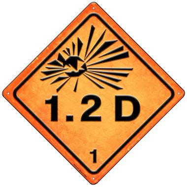 Explosive 1.2D Novelty Mini Metal Crossing Sign MCX-515