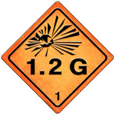 Explosive 1.2G Novelty Mini Metal Crossing Sign MCX-518
