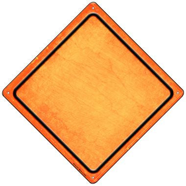 Blank Orange Traffic  Novelty Mini Metal Crossing Sign MCX-519