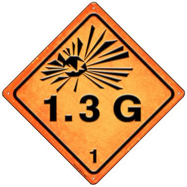 Explosive 1.3G Novelty Mini Metal Crossing Sign MCX-525