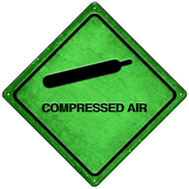 Compressed Air Novelty Mini Metal Crossing Sign MCX-530