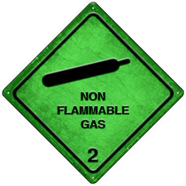Non Flammable Gas Novelty Mini Metal Crossing Sign MCX-533