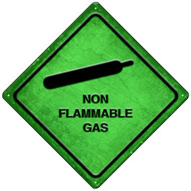 Non Flammable Gas Novelty Mini Metal Crossing Sign MCX-534