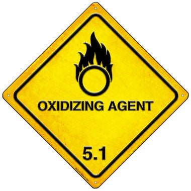 Oxidizing Agent Novelty Mini Metal Crossing Sign MCX-535