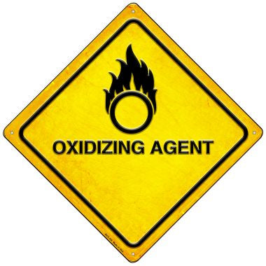 Oxidizing Agent Novelty Mini Metal Crossing Sign MCX-536