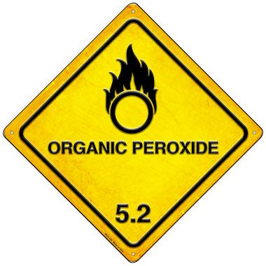 Organic Peroxide Novelty Mini Metal Crossing Sign MCX-538