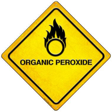 Organic Peroxide Novelty Mini Metal Crossing Sign MCX-539