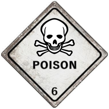 Poison Novelty Mini Metal Crossing Sign MCX-540