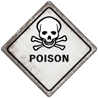 Poison Novelty Mini Metal Crossing Sign MCX-542