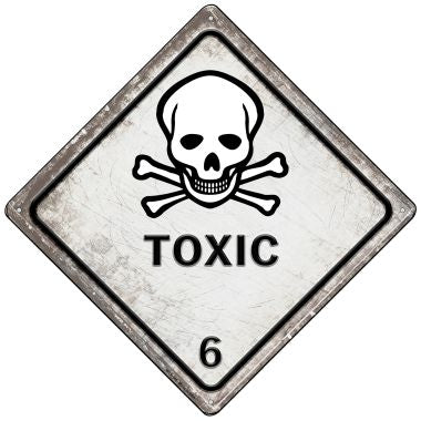 Toxic Novelty Mini Metal Crossing Sign MCX-545