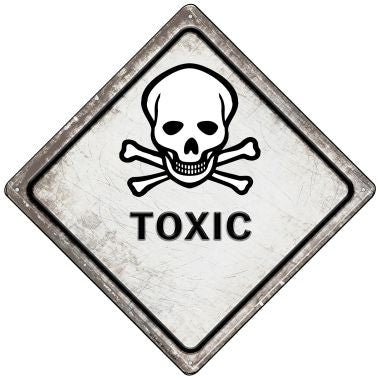 Toxic Novelty Mini Metal Crossing Sign MCX-546