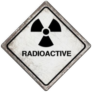 Radioactive Novelty Mini Metal Crossing Sign MCX-549