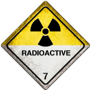 Radioactive Novelty Mini Metal Crossing Sign MCX-550