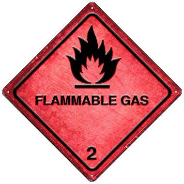 Flammable Gas Novelty Mini Metal Crossing Sign MCX-554