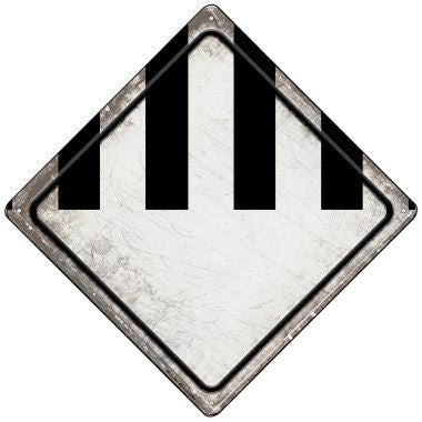 Four Line Novelty Mini Metal Crossing Sign MCX-563