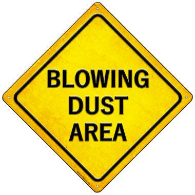 Blowing Dust Area Novelty Mini Metal Crossing Sign MCX-574