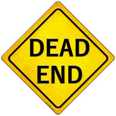 Dead End Novelty Mini Metal Crossing Sign MCX-575