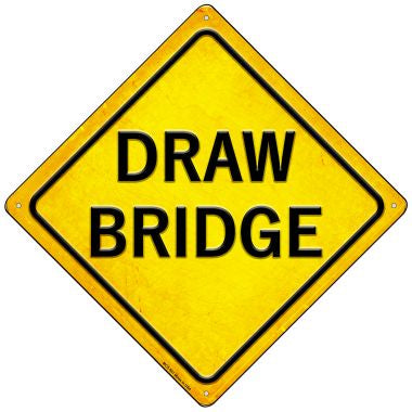 Draw Bridge Novelty Mini Metal Crossing Sign MCX-581