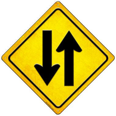 Traffic Both Ways Novelty Mini Metal Crossing Sign MCX-590