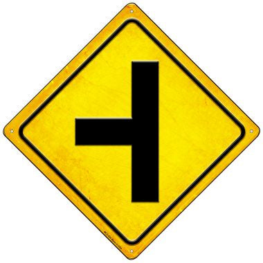 Side Road Left Novelty Mini Metal Crossing Sign MCX-604