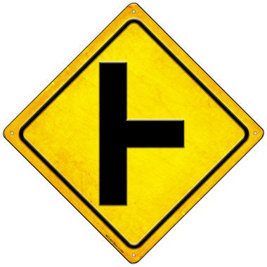 Side Road Right Novelty Mini Metal Crossing Sign MCX-605