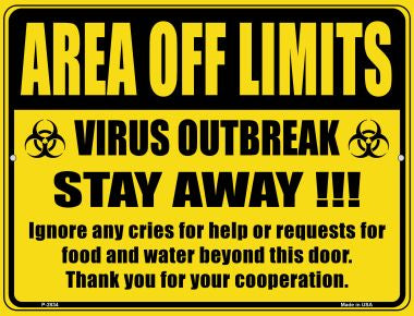 Area Off Limits Novelty Metal Parking Sign P-2834