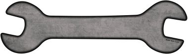 Gray Oil Rubbed Novelty Metal Wrench Sign W-009