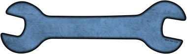 Light Blue Oil Rubbed Novelty Metal Wrench Sign W-012