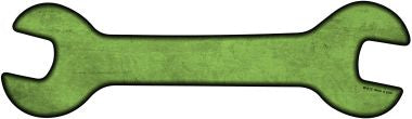Lime Green Oil Rubbed Novelty Metal Wrench Sign W-013