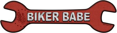 Biker Babe Novelty Metal Wrench Sign W-033