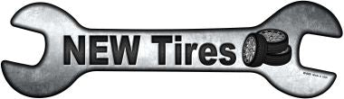 New Tires Novelty Metal Wrench Sign W-060