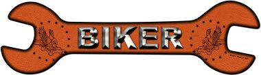 Biker Novelty Metal Wrench Sign W-074