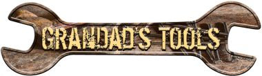 Grandads Tools Novelty Metal Wrench Sign W-135