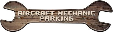 Aircraft Mechanic Parking Novelty Metal Wrench Sign W-140