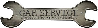 Car Service Novelty Metal Wrench Sign W-156