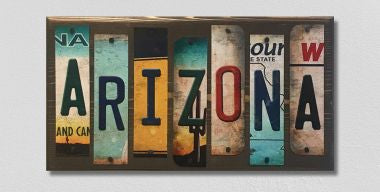 Arizona License Plate Tag Strip Novelty Wood Sign WS-011