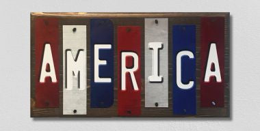 America Fun Strips Novelty Wood Sign WS-020