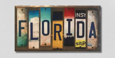 Florida License Plate Tag Strip Novelty Wood Sign WS-036