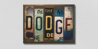 Dodge License Plate Tag Strip Novelty Wood Sign WS-047