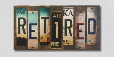 Retired License Plate Tag Strip Novelty Wood Sign WS-081