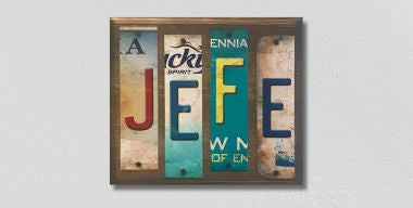 Jefe License Plate Tag Strip Novelty Wood Sign WS-082