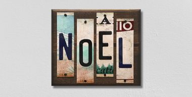 Noel License Plate Tag Strips Novelty Wood Sign WS-107