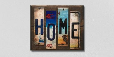 Home License Plate Tag Strips Novelty Wood Sign WS-108