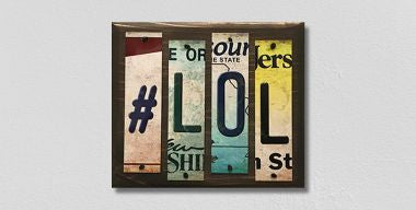 #LOL License Plate Tag Strips Novelty Wood Sign WS-112