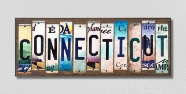 Connecticut License Plate Tag Strips Novelty Wood Signs WS-160