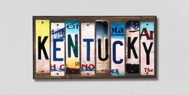 Kentucky License Plate Tag Strips Novelty Wood Signs WS-168